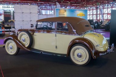 Alpine Renault, Alpinche, rally car at the ClassicMadrid exhibition of classic and vintage cars opened in Madrid and organised by the Salon Internacional del Vehculo Clsico, International Classica Car Salon, and Madrid Town Hall at Casa De Campo,