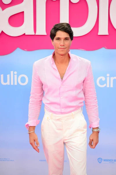 Pablo Castellano Influencer Podczas Prywatnej Premiery Filmu Barbie Podczas Różowego — Zdjęcie stockowe