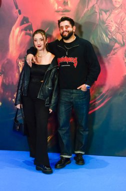 Raquel Hernandez ve Telmo Trenado, Cine Paz 'da serinin ilk gösterimine katıldılar. Madrid İspanya 31 Ekim 2023    