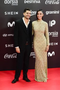 Mario Gonzalez ve Claudia Martinez, 14 Kasım 2023 'te İspanya' nın Madrid şehrindeki The Music Station 'da düzenlenen Gala GenZ Ödülleri 2023' te yapılan fotoğraf çağrısında.