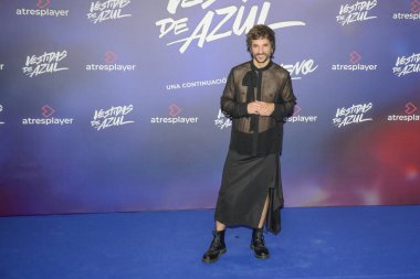 Mikel Rueda, 19 Aralık 2023 'te İspanya' nın Madrid kenti Cine Callao 'da Atresplayer' ın 