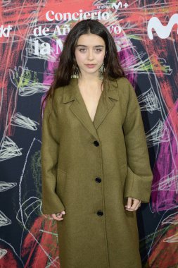 Lola Dueas, Madrid 'deki Teatro Caldern' deki yeni yıl konserinden önce Movistar Plus + Mini Serisi, La Mesas, The Mesah, The Mesah sırasında poz vermeyi resmetmişti..