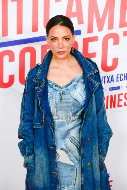 Maria Hervas posed on the red carpet photocall during the premiere of the Spanish film Polticamente Incorrectos, Politically Incorrect ,at the Cine Paz Madrid Spain February 19th 2024 clipart
