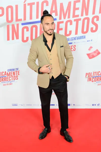 stock image posed on the red carpet photocall during the premiere of the Spanish film Polticamente Incorrectos,  Politically Incorrect, at the Cine Paz Madrid Spain February 19th 2024