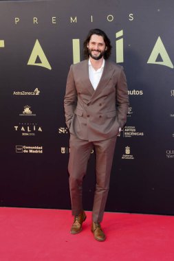 Sergio Mur attended the Talia Awards 2024 for the Performing Arts Academy of Spain posing during the photocall at the Teatro Espanol de Madrid, Spain April 22nd 2024 clipart