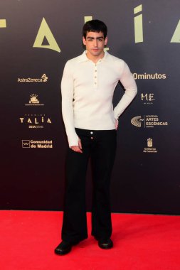 Omar Ayuso attended the Talia Awards 2024 for the Performing Arts Academy of Spain posing during the photocall at the Teatro Espanol de Madrid, Spain April 22nd 2024 clipart
