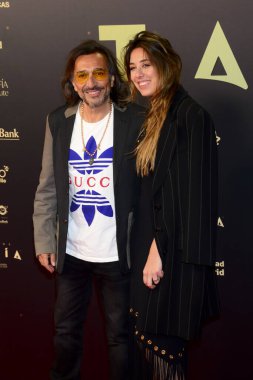 Antonio Carmona and daughter Lucia Fernando attended the Talia Awards 2024 for the Performing Arts Academy of Spain posing during the photocall at the Teatro Espanol de Madrid, Spain April 22nd 2024 clipart
