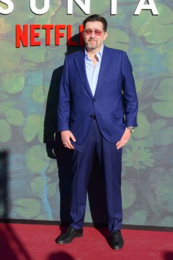 Ramon Campos  seen posing at the photocall during the Netflix premiere of the tv miniseries The Asunta Case - El Caso Asunta, at the Conde Duque cultural centre, Madrid, Spain April 25th 2024 clipart