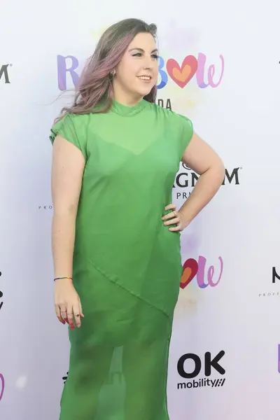 stock image Carolina Iglesias posed at the photocall during the Dulceida Rainbow Pride Week party held at the Le Tavernier in Madrid Spain.