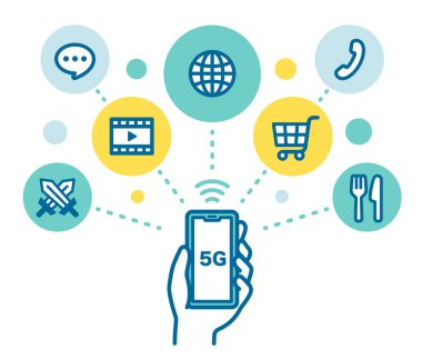 Akıllı telefon 5G ile uygulamaya bağlandı