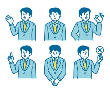 Takım elbiseli adamlar için poz.