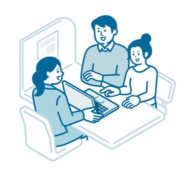 Bir çifte planı açıklayan bir kadın.