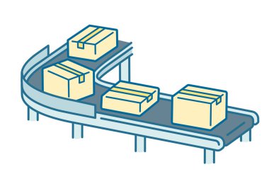 Taşıyıcı banttaki mukavva