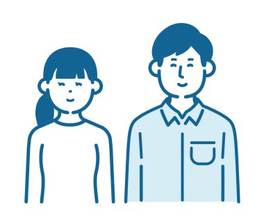 Gülümseyen kadın ve erkekler