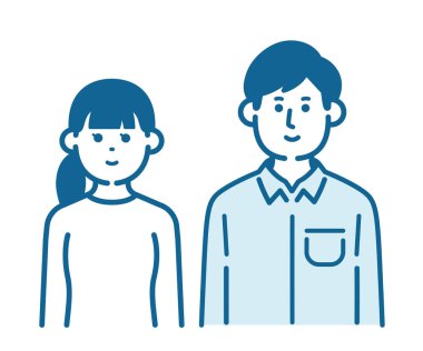 Dağılmış erkek ve kadın illüstrasyonu