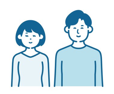 Gülümseyen kadın ve erkekler