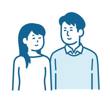 Erkekler ve kadınlar gülümseyerek sarılıyorlar.