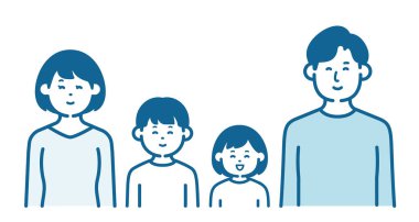 Gülümseyen bir ebeveyn ve çocuğun resmi