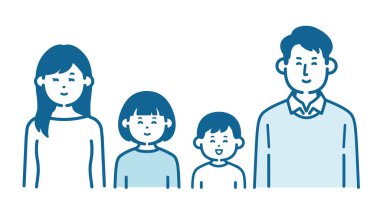 Gülümseyen bir ebeveyn ve çocuğun resmi