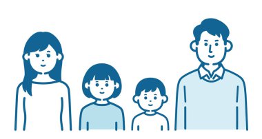 Gülümseyen bir ebeveyn ve çocuğun resmi