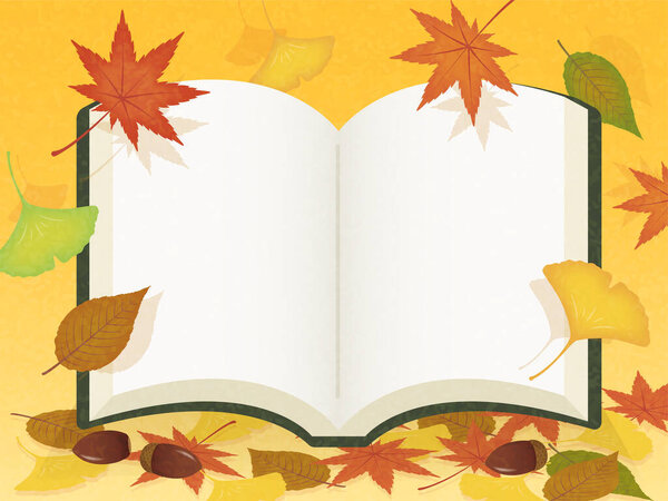 Autumn background vector illustration for reading