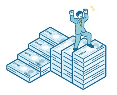 Banknotun merdivenlerinden çıkan bir adam.