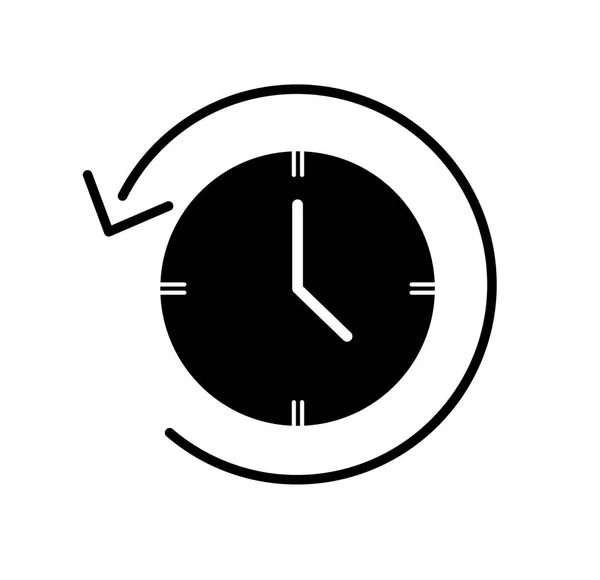 Kontoverlauf Icon Vektor Uhr Zeit Icon Vektor Illustration — Stockvektor