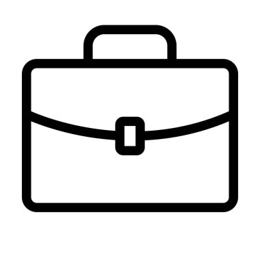 İş Çantası. Evrak çantası sembolü. İş çantası. izole edilmiş taslak vektör çizimi