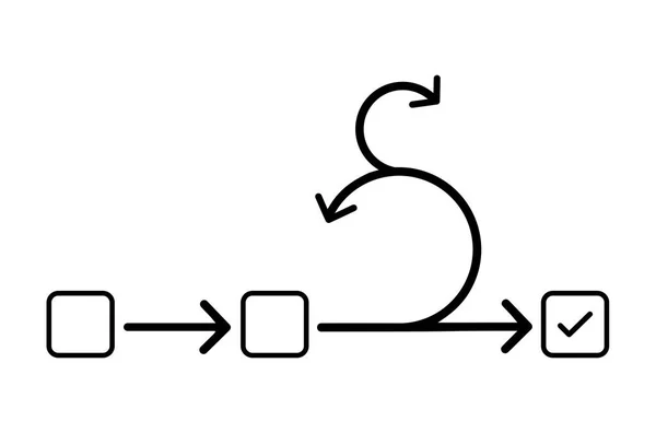 Agiles Symbol Scrum Prozess Symbol Vektorillustration — Stockvektor