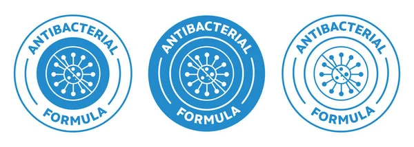 stock vector Antibacterial formula icon, Vector badge isolated sign for medical pharma products, suitable for toilet bath gel cleaner and other antibacterial product