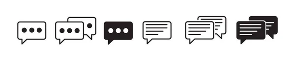 Ícone Chat Redes Sociais Falam Símbolo Isolado Fala Bolha Texto — Vetor de Stock