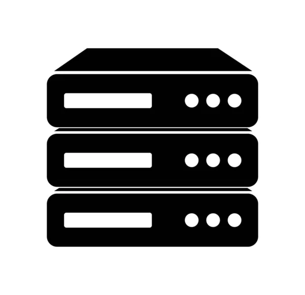 Icône Vectorielle Stockage Serveur Base Données — Image vectorielle