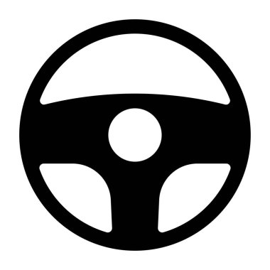 Sürücü simgesi. Direksiyon ikonu. vektör illüstrasyonu