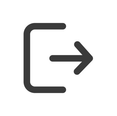 çıkış simgesi. vektör çizgisi çizimi