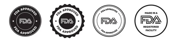 FDA Onaylanmış Yuvarlak Vektör illüstrasyonu