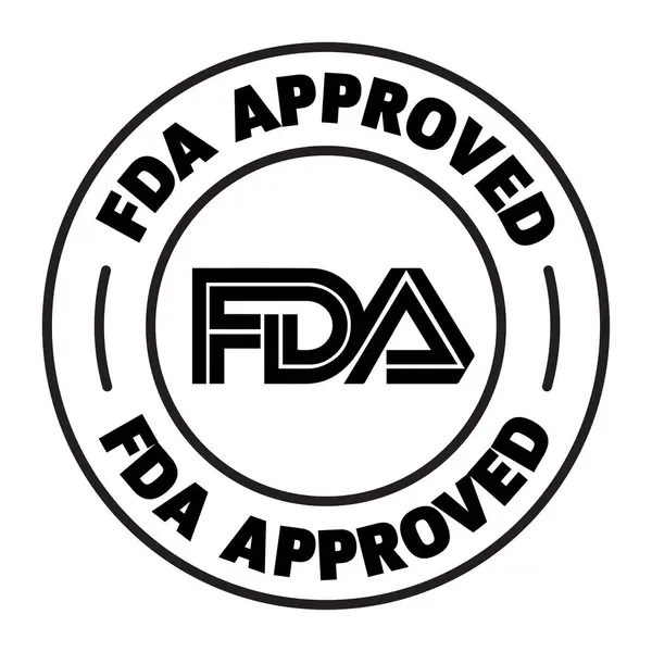 FDA Onaylanmış Yuvarlak Vektör illüstrasyonu