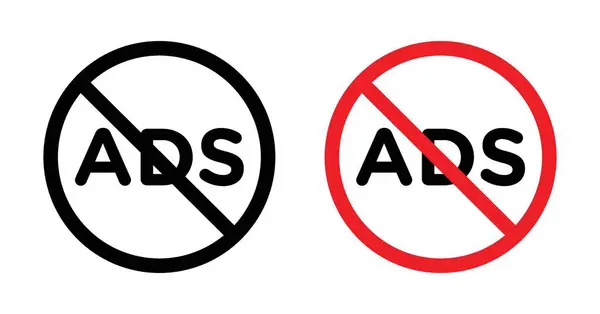 stock vector Ad blocker icon set. Ban and stop add vector symbol in a black filled and outlined style. Anti add pop up sign.