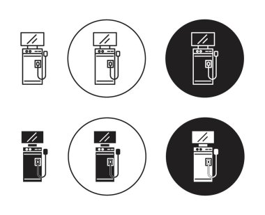 Lazer Epilasyon Ekipmanı Simgesi Ayarlandı. Siyah Doldurulmuş ve Özetlenmiş Estetik Kadın Saç Temizleme Makinesi Vektör Sembolü. Saç sökme Lazer Teknoloji İşareti.