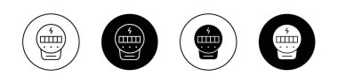Elektrik sayacı simgesi seti. kullanım enerjisi sayaç kutusu vektör sembolü.