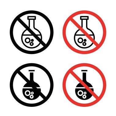 Kimyasal Serbest İşaret Simgesi Ayarlandı. Zehirli koruyucu olmayan vektör sembolü siyah doldurulmuş ve ana hatlarıyla çizilmiş. Saf Yaşam İşareti.