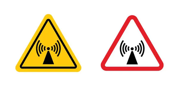 Segnale Pericolo Radiazioni Non Ionizzanti Simbolo Del Vettore Avvertimento Radioterapia — Vettoriale Stock