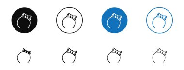 Saç bandı ikonu hazır. yay vektör sembollü kadın saçı bant.