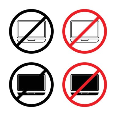 Bilgisayar İmzalama Simgesi Ayarlanmadı. Elektronik ve aygıt yasaklama vektör sembolü siyah doldurulmuş ve ana hatlarıyla çizilmiş. Dijital Vites Yasağı İşareti.