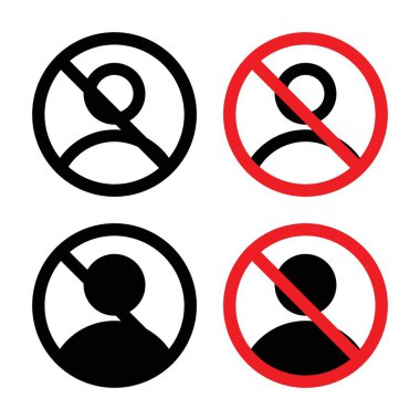 Hesap numarası yok. Sosyal medya profil vektör sembolünü sil ya da iptal et. yanlış kişi simgesi.