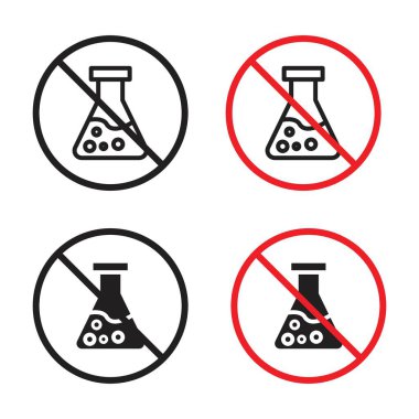 Kimyasal Serbest İşaret Simgesi Ayarlandı. Zehirli koruyucu olmayan vektör sembolü siyah doldurulmuş ve ana hatlarıyla çizilmiş. Saf Yaşam İşareti.