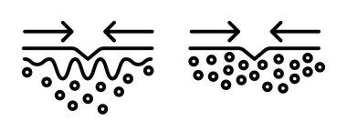 Deri iyileştirme ikonu seti. akne iyileşme süreci vektör sembolü.