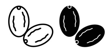 Kuru meyve ikonu seti. ramazan vektör sembolü.