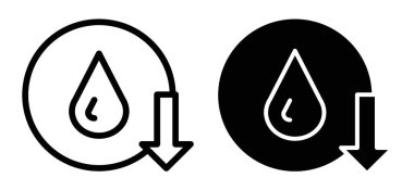 Kaba petrol varili fiyatı ikon setine düşüyor. Düşük petrol yakıtının maliyet sembolü. Benzin fiyatı aşağı ok işareti.