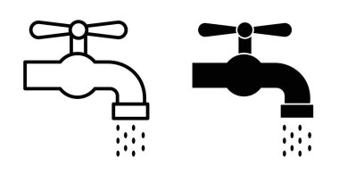 Abdest ikonu seti. Ramazan Wudhu vektör sembolü. İslam Festivali Wudu tabelası. Musluk suyu simgesi.