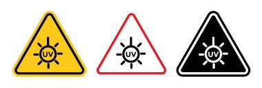 Ultraviyole ışığı işaretli görünmüyor. ultraviyole ışığı uyarı işareti.